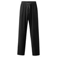 thumbnail image 3 of DYMADE Mens Skin-Friendly Loungewear Summer Draw String Mid Waist Casual Trousers Sports Running Sweatpant, 3 of 4
