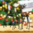 thumbnail image 5 of HHBEAUTY Reindeer Statues Imitation Metal Deer Sculpture, Black Finish European-Style Modern Decorative, Christmas Tabletop Ornaments for Mantel Fireplace Living Room Bedroom Home Decor, 5 of 9