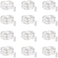 thumbnail image 1 of Paquete de 12 luces de cadena de hadas con pilas de 7 pies 20 LED impermeables de alambre plateado luces de luna estrellada de luciérnaga para dormitorio, fiesta de bricolaje, boda, patio, Navidad, 1 of 4