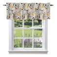 thumbnail image 2 of Pastoral Flower Window Valance for Kitchen, Yellow Flower Leaves Vintage Linen Rod Pocket Short Curtain for Small Windows, Light Filtering Decorative Valance, 42 x 18 Inch, 1 Panel, 2 of 9