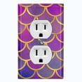 thumbnail image 1 of Metal Light Switch Plate Outlet Cover Mermaid Purple MER004, 1 of 13