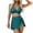 Sky Blue, variant on Womens Tummy Control Swimsuit Summer Solid Color Pleate V-Neck One Piece Bathing Suits Slimming Adjustable Straps Swimwear, S-2XL