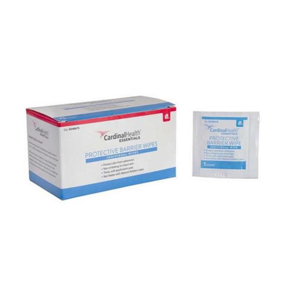 Cardinal Health Skin-Prep Protective Barrier Wipe 1-1/4' x 3' (75/Box)