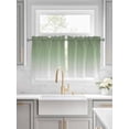 thumbnail image 2 of Half Window Curtain 36 Inches Long, Sage Green Window Treatment Curtain Drapes, Farmhouse Sage Green Ombre Small Tier Curtains for Bathroom Over Sink, 27.5"x36", 2 Panels, 2 of 7