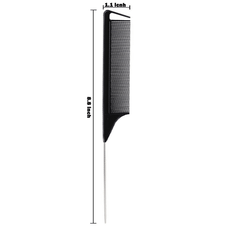 6 Piece Rat Tail Styling Stainless Steel Comb - Blond Forte