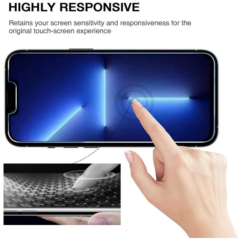 For Apple iPhone 14 /14 Pro Max Tempered Glass Screen Protector, Heavy Duty  Anti-Scratch Anti-Bubble Tempered Glass Film 9H Hardness Screen Protector