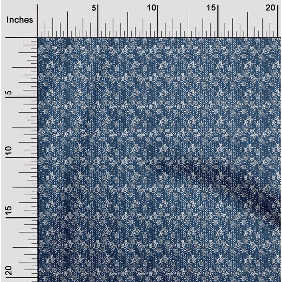 oneOone Cotton Flex Dark Navy Blue2 Fabric Snake & Tortoise African Sewing Craft Projects Fabric Prints By Yard 40 Inch Wide