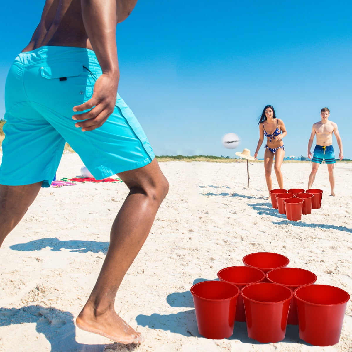 Costway Yard Pong Giant Pong Game Set Carry Bag Outdoor Backyard Game