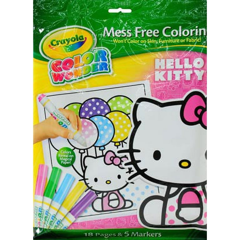 Crayola Color Wonder Markers & Coloring Pad, Hello Kitty, School Supplies