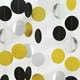 thumbnail image 1 of 35Pcs Gold Silver Black Paper Circle Dots, can hang or attach straight or swag them on walls or any other place you like to create, 1 of 5