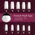 thumbnail image 5 of 500PCS Half Cover False Nails Tips - Acrylic Nail Tips, 10 Sizes Lady French Style Acrylic Artificial Tip Manicure with Box for Nail Tips Art Salons a, 5 of 5