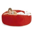 thumbnail image 5 of Lotus Lounge Chair Extra Large Round Velvet Bean Bag Cover -  58" x 58" - Red, 5 of 5