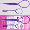 thumbnail image 4 of Plastic Magic Topsy Tail Hair Braid Ponytail Styling Maker Clip Tool Black 2pcs, 4 of 5