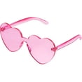 thumbnail image 2 of Maxdot Heart Shape Sunglasses Party Sunglasses (Transparent Pink) Maxdot Maxdot, 2 of 2