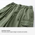 thumbnail image 5 of Mens Cargo Shorts Elastic Waist Work Shorts Relaxed Fit Casual Summer Hiking Shorts with Multi Pockets Size 30-40, 5 of 9