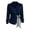 Navy, variant on Women's Wrap Button Down Shirts Collared Long Sleeve Side Twist Tie Top Solid Color Slim Fit Casual Dressy Blouses (White,L)