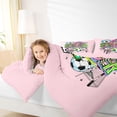 thumbnail image 3 of Erosebridal Football Games Theme Twin Comforter Sets,Soccer Sport Classic Geometric Plaid Kids Bedding Set For Girls,Reversible Pink 2pcs, 3 of 7