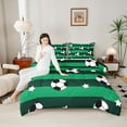 thumbnail image 4 of Castle Fairy Sport Soccer Twin Comforter Sets,Stripes Stars Bedding Set,Sport Bedding Set, 4 of 8