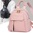 thumbnail image 2 of Mochila con compartimento interior de gran capacidad para ocio de gran venta 2024, nueva bolsa para mujer con asa suave y cremallera, mochila de PU sólida, 2 of 5
