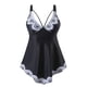 thumbnail image 1 of Trajes de baño Amzcrzy Tankini para mujer, bikini para mujer, talla grande, secado rápido, sin espalda, traje de baño de dos piezas con estampado conservador, blanco, 5XL, 1 of 2