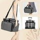 thumbnail image 5 of Bolsa de maquillaje BAFASO, tamaño grande, para cosméticos, con separadores extraíbles, color gris, 5 of 8