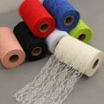 thumbnail image 3 of 22m/Roll Lace Fabric Wedding Decoration Packing Material Roll Craft DIY Tutu Skirt Fabric red, 3 of 9