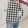 thumbnail image 5 of XPMWRP Women Fake Two Piece Patchwork Tunic Top Loose Crew Neck Button Up Henley Shirts Long Sleeve Dressy Casual Blouse White XXXL, 5 of 7