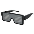 thumbnail image 1 of OULII 1Pc USB Charging LED Flashing Glasses Black Plastic with Shutter Design and Multiple Light Modes, 1 of 8