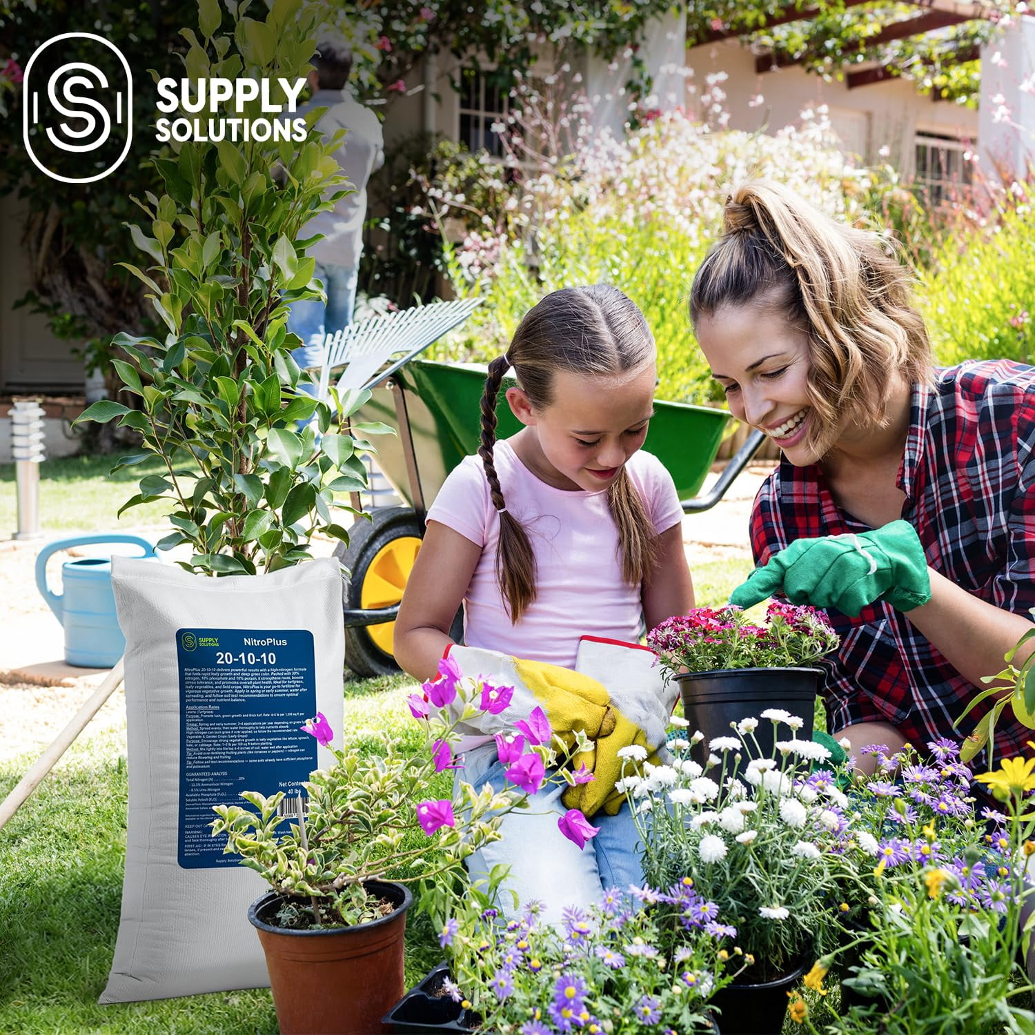 Supply Solutions NitroPlus 20-10-10 Fertilizer for Lawns and Gardens, All Purpose Lawn Fertilizer and Garden Fertilizer, Outdoor Plant Food with Nitrogen Phosphate and Potash Blend (40 Pounds)