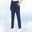 Navy, variant on Delayuji Womens Casual Pant Ice Silk Solid Color Comfortable Active Fit Work Pants Daily Wear