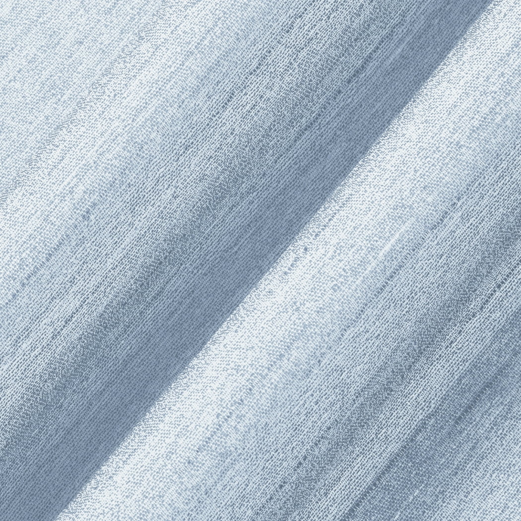 Mainstays Light Filtering Light Blue Curtains For Bedroom And Living Room, Linen Look, 2 Panel Set