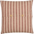 thumbnail image 2 of Piper Classics Market Place Red Ticking Stripe Throw Pillow Cover, 20" x 20", Cotton, 2 of 4