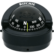 New Marine Explorer Compass Black Surface Mount for Boat & Rv - Ritchie S-53 FO-3498
