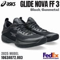 thumbnail image 1 of Asics Basketball shoes GLIDE NOVA FF 3 Black/Gunmetal 1063A072 103 2025 NEW!!, 1 of 6