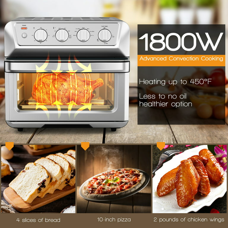 NuWave Bravo 12-in-1 Digital Toaster Oven, Countertop Convection Oven & Air Fryer Combo, 1800 Watts, 21-qt Capacity, 50-450f