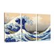 thumbnail image 1 of Tríptico decorativo de pintura al óleo, 60cm de largo, 40cm de ancho, 3cm de alto, lienzo confiable impermeable, arte de pintura de pared para el hogar, 1 of 2