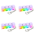 thumbnail image 1 of Teclado Fidget Llavero 4 Teclas Descompresión Con LED() Púrpura, 1 of 7