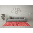 thumbnail image 3 of Ahgly Company Machine Washable Indoor Rectangle Abstract Red Modern Area Rugs, 8' x 10', 3 of 4