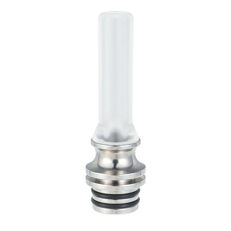 (White) 1Pcs High Quality Drip Tip PEI 510 Pipette Dripper Straw joint Anti Spit Heat Resistance Stainless Steel Base