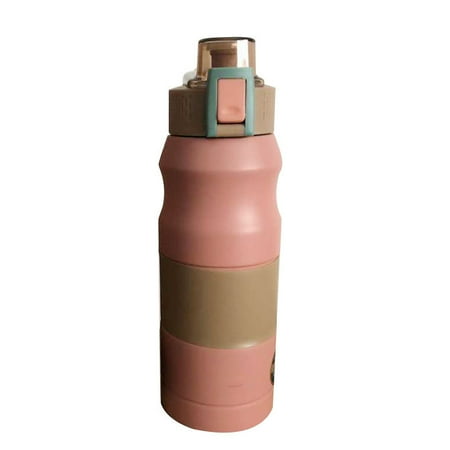 

Ameiqe Stainless Steel Vacuum Insulated Bottle Mug Car Portable Travel Tea Coffee Vacuum Thermoses Cup Leak-Proof 16 Oz(Pink)