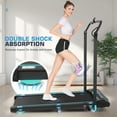 thumbnail image 4 of 2 in 1 Walking Pad Treadmill with Adjustable Handles, 2.5HP Under Desk Treadmill, Portable Folding Treadmills with Incline, Large Running Area, Creative LED Display, 0.6-7.5MPH, 4 of 8