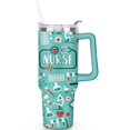thumbnail image 2 of 40oz Funny Nurse Life Stainless Steel Flip Straw Tumbler Spill Proof Travel Cup Double Wall Vacuum Insulated Coffee Mug with Handle, 2 of 6