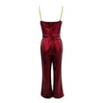 thumbnail image 4 of SRZYMJ Women's Jumpsuit with Pockets Stylish Women's Sequined Jumpsuit with Chain Belt Detail Backless Evening Wear Party Outfit Elegant Pant, 4 of 5