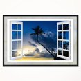 DESIGN ART Designart 'Window to Beach with Coconut Palms' Landscape