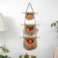 thumbnail image 4 of Hanging Fruit Baskets 3 Tier Wall Storage Organizer, Handwoven Door Basket Large Capacity Vertical Storage Decor, Produce Snack Organizer for Kitchen Living Room Bathroom Pantry, 4 of 6