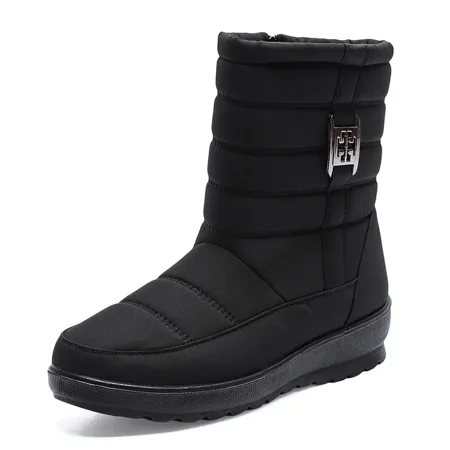 

Women‘s Mid-Calf Warm Faux Fur Lined Snow Boot Side Zipper Snow Boots Women‘s Footwear