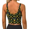 thumbnail image 2 of Yiaed Pineapple Print Ladies Waistcoat Women Sports Vest Vest Sports Women Sports Top Yoga Vest for women-Small, 2 of 8
