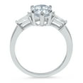 thumbnail image 2 of 2.5 ct Pear Cut Natural Swiss Blue Topaz 3 Stone 14K White Gold Womens Engagement Ring, 2 of 6