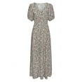 thumbnail image 4 of LASCANA Women's Floral Print Maxi Dress Smocking, 4 of 5