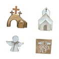 thumbnail image 2 of Tumba de Pascua, decoración de Jesús, escena de resurrección de Pascua, cruz decorativa rústica de madera 24CMX21CMX5.5cm, 2 of 9